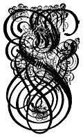 German Gothic Initials - Swirly Fraktur Blackletter Initial Letter L