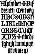 178.Â â English Gothic Letters. 15th Century. F.C.B.