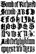 179.âEnglish gothic Letters, 15th Century. F.C.B.