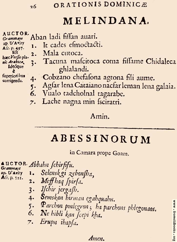 [Picture: 26: Melindana, Abessinorum]