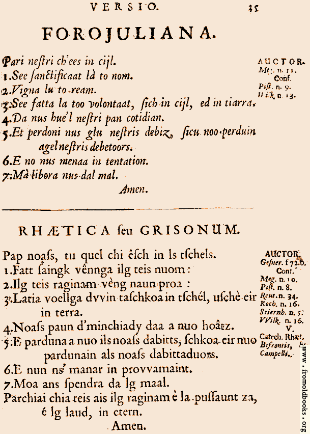 [Picture: 35: Forojuliana, Rhætica seu Grisonum.]