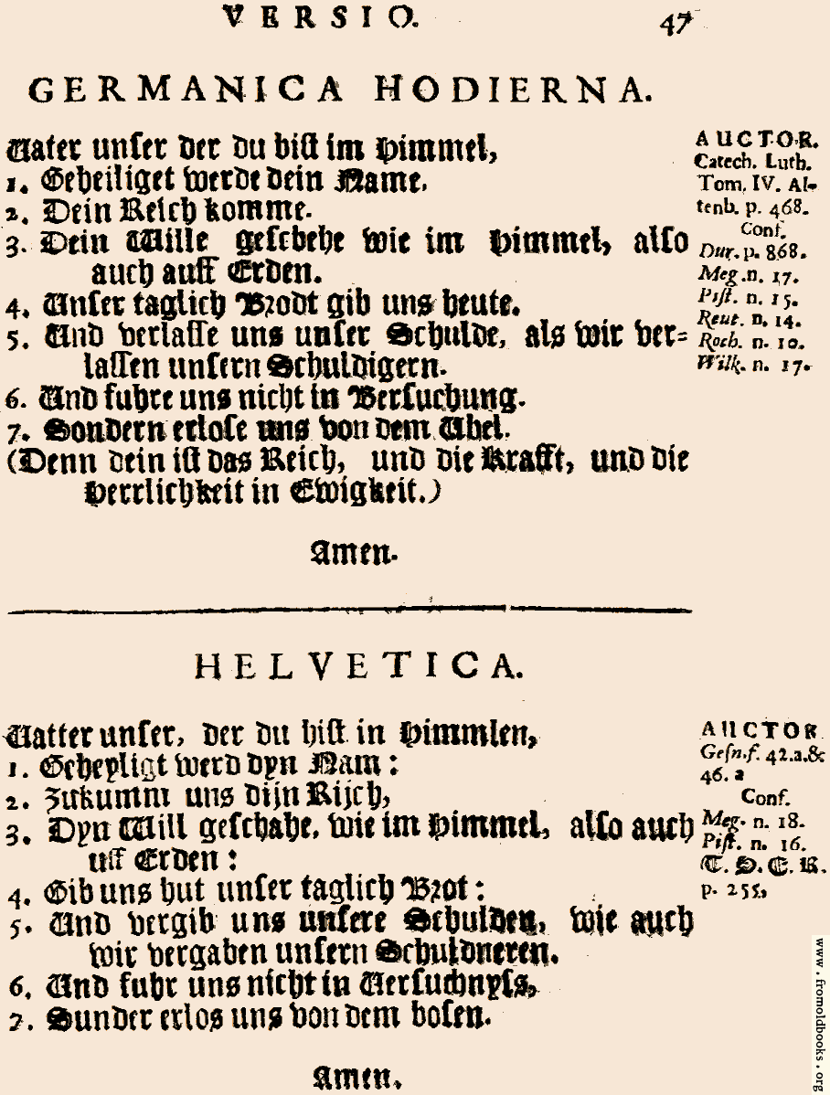 [Picture: 47: Germanica Hodierna, Helvetica]