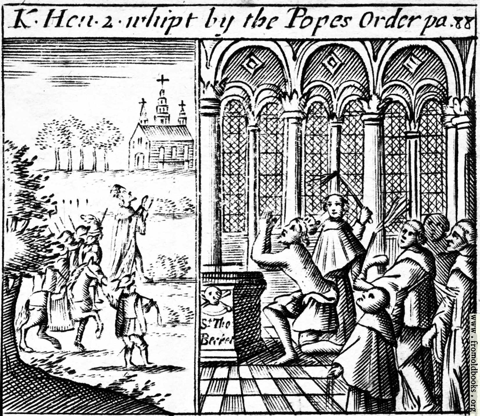 [Picture: King Henry II whipped by the Pope’s Order]