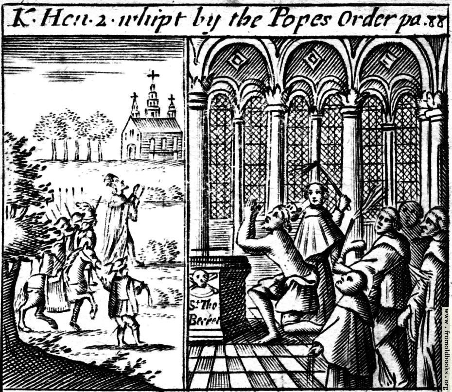 [Picture: King Henry II whipped by the Pope’s Order]