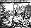 [Picture: A Blasphemer turned into a black dog]