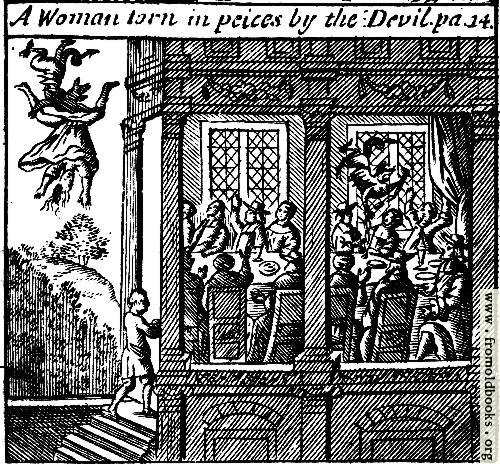 [Picture: A Woman torn in pieces by the Devil. pa. 14.]