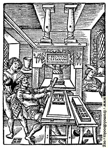 [Picture: 8.—Detail: Printing Page Woodcut]