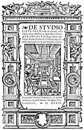[Picture: 8.—Title Page from De Studio Literarum (1536)]