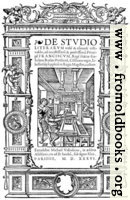 8.—Title Page from De Studio Literarum (1536)