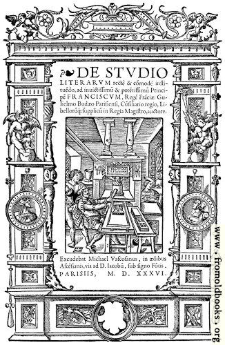 [Picture: 8.—Title Page from De Studio Literarum (1536)]