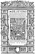 8.âTitle Page from De Studio Literarum (1536)