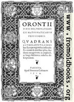 [picture: 6. Title Page: Orontii Quadrans Astrolabicus Omnibus]