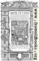 [picture: 8.---Title Page from De Studio Literarum (1536)]