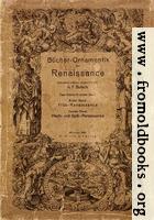 Book cover, Ornamentik Der Renaissance (Vol. I.)