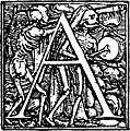 [Picture: 62a.—Initial capital letter “A” from Dance of Death Alphabet]