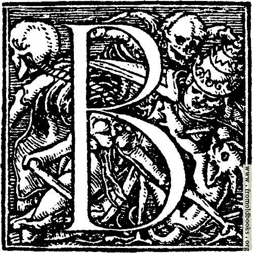 [Picture: 62b.—Initial capital letter “B” from Dance of Death Alphabet]