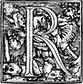 [Picture: 62r.—Initial capital letter “R” from Dance of Death Alphabet.]