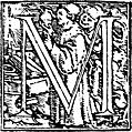 62m.âInitial capital letter âMâ from Dance of Death Alphabet.