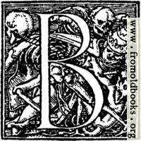 [picture: 62b.---Initial capital letter ``B'' from Dance of Death Alphabet]