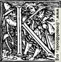 [picture: 62k.---Initial capital letter ``K'' from Dance of Death Alphabet.]