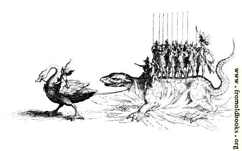[Picture: 206a2: Giant bird pulling a lizard]