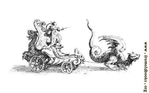 [Picture: Carriage pulled by a Dragon.]