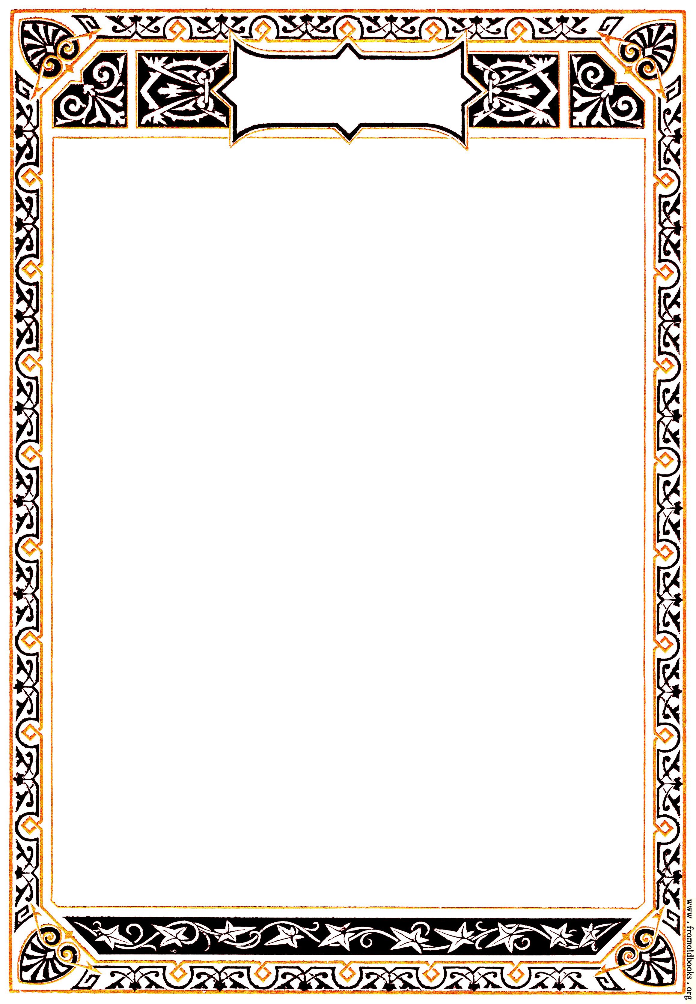 FOBO - Ornate Early Victorian full-page Geometric Border