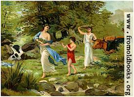 [picture: Greek family returning from the harvest.]