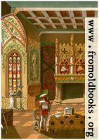 Inside a feudal castle hall