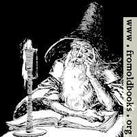 [picture: Wizard with book and candle]