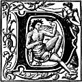 Initial Capital Letter âDâ with Bacchus