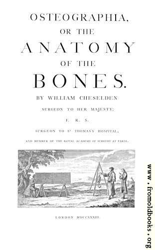 [Picture: Title Page, Osteographia]