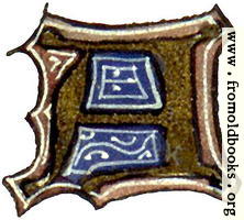 [picture: calligraphy: mediaeval decorative letter ``A'']