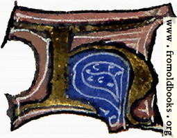 [picture: calligraphy: mediaeval decorative letter ``H'']