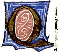 [picture: calligraphy: mediaeval decorative letter ``Q'']