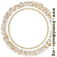Vintage gold circular leaf border or frame