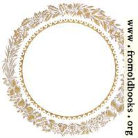 [picture: Vintage gold circular leaf border or frame]