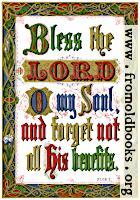 [picture: Bless the Lord O My Soul]