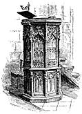 [Picture: Wycliffe’s Pulpit at Lutterworth]