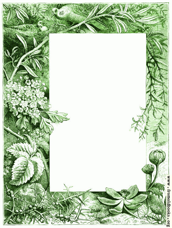 [Picture: Green floriated border]