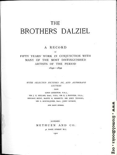 [Picture: Title Page, The Brothers Dalziel]