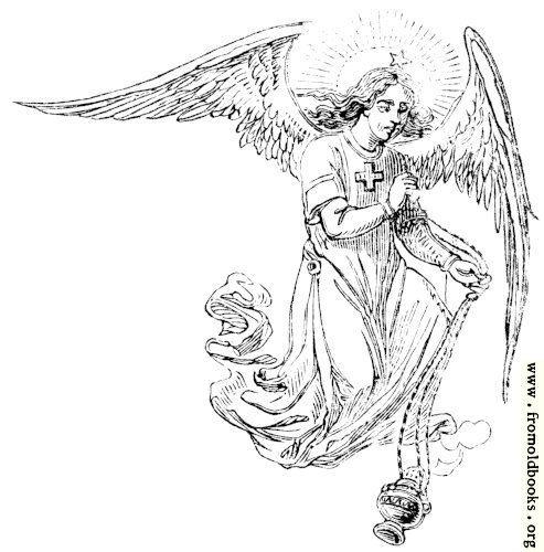 [Picture: Winged angel with incense thurible]