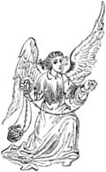 [Picture: Angel with thurible from full-page border]