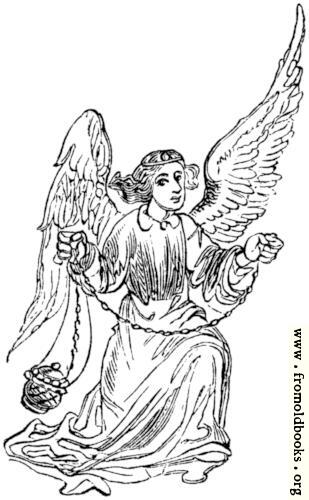 [Picture: Angel with thurible from full-page border]