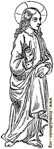[Picture: Jesus with raised hand: holy admonition]
