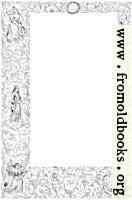 Full-page border with flowers, vines, figures