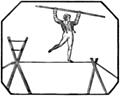 [Picture: 891.—Trapeze artist walking a tightrope or high wire]