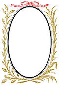 [Picture: 892.—Oval Frame With Leafy Branches]