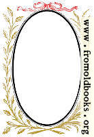 892.—Oval Frame With Leafy Branches