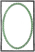 [Picture: 894b.—Full-page border with green laurel leaves.]